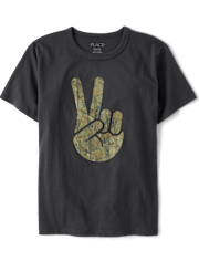 Boys Peace Sign Graphic Tee