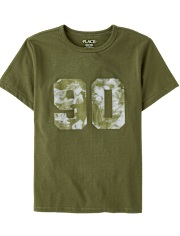 Boys Camo Varsity Graphic Tee