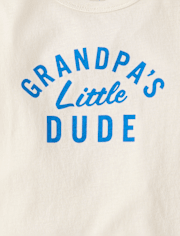 Baby And Toddler Boys Grandpa's Little Dude Graphic Tee