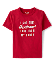 Baby And Toddler Boys Handsome Face Graphic Tee