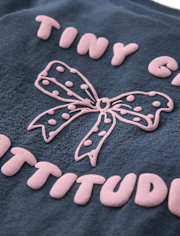 T-shirt graphique « Big Attitude » pour bébés et petites filles