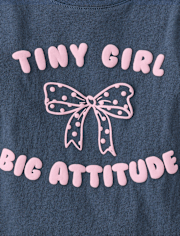 T-shirt graphique « Big Attitude » pour bébés et petites filles
