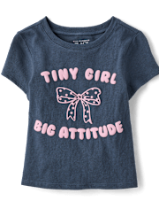 T-shirt graphique « Big Attitude » pour bébés et petites filles