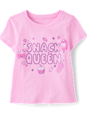 Baby And Toddler Girls Snack Queen Graphic Tee