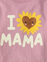 Baby And Toddler Girls Love Mama Graphic Tee
