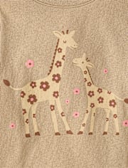 Baby And Toddler Girls Giraffe Graphic Tee