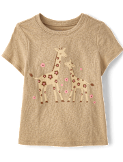 Baby And Toddler Girls Giraffe Graphic Tee