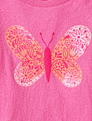 Baby And Toddler Girls Butterfly Graphic Tee