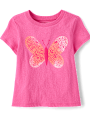 Baby And Toddler Girls Butterfly Graphic Tee