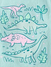 T-shirt à motif dinosaure pour bébés et petites filles
