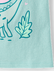 T-shirt à motif dinosaure pour bébés et petites filles