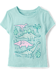 T-shirt à motif dinosaure pour bébés et petites filles