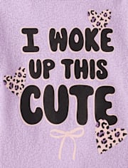 Baby And Toddler Girls Woke Up Cute Graphic Tee
