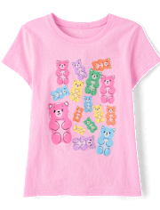 Girls Candy Bear Graphic Tee