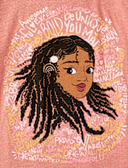 Girls Positive Words Graphic Tee
