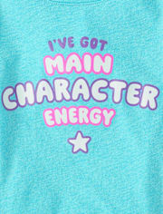 Baby And Toddler Girls Main Character Energy Graphic Tee
