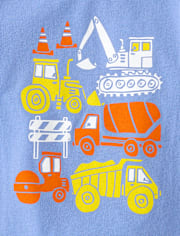 Baby And Toddler Boys Construction Trucks Graphic Tee