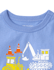Baby And Toddler Boys Construction Trucks Graphic Tee