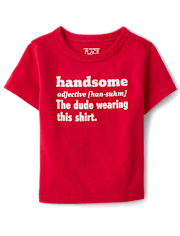 Baby And Toddler Boys Handsome Definition Graphic Tee