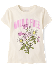 Girls Wild And Free Graphic Tee