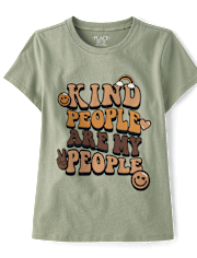 Girls Kind People Graphic Tee