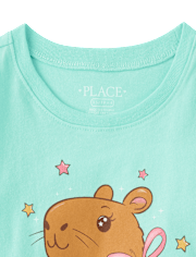 Girls Capybara Drink Graphic Tee