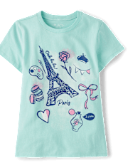 Girls Paris Icons Graphic Tee