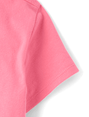 Girls Faux Lace Butterfly Graphic Tee