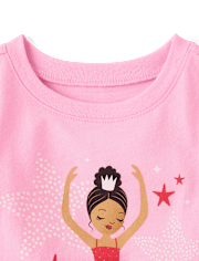 Baby And Toddler Girls Ballerina Graphic Tee