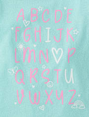Baby And Toddler Girls Alphabet Graphic Tee