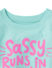 Baby And Toddler Girls Sassy Graphic Tee