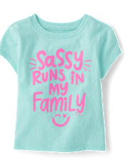 Baby And Toddler Girls Sassy Graphic Tee