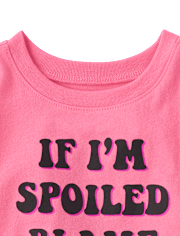 Baby And Toddler Girls Blame Grandma Graphic Tee