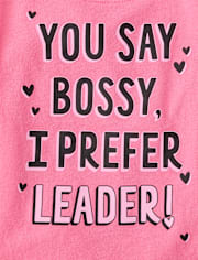 Baby And Toddler Girls Bossy Graphic Tee