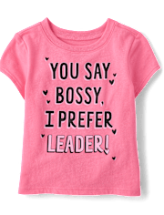 Baby And Toddler Girls Bossy Graphic Tee