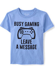 Boys Busy Gaming Graphic Tee