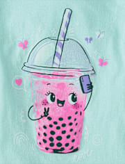 Girls Boba Drink Graphic Tee