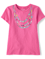 Girls Necklaces Graphic Tee