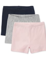 Baby And Toddler Girls Cartwheel Shorts 3-Pack
