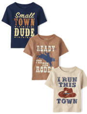 Baby And Toddler Boys Rodeo Graphic Tee 3-Pack