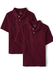 Boys Uniform Pique Polo 2-Pack