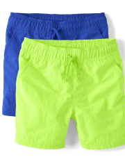 Boys Quick Dry Pull On Pool To Play Shorts 2-Pack