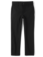 Pantalones chinos ajustados de secado rápido para uniforme para niños, paquete de 2