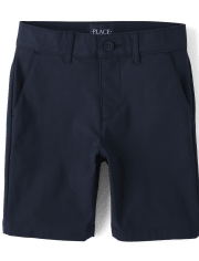 Paquete de 2 pantalones cortos chinos uniformes de secado rápido para niños