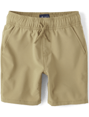 Boys Quick Dry Pull On Jogger Shorts 2-Pack
