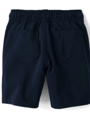 Boys Quick Dry Pull On Jogger Shorts 2-Pack