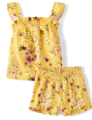 Toddler Girls Floral 2-Piece Outfit Set
