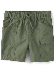 Baby And Toddler Boys Quick Dry Pull On Cargo Shorts 2-Pack