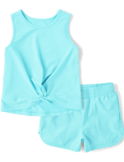 Toddler Girls Quick Dry 2-Piece Outfit Set