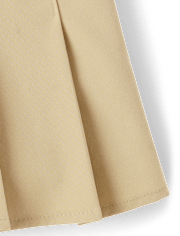 Falda pantalón plisada de secado rápido uniforme para niñas, paquete de 2